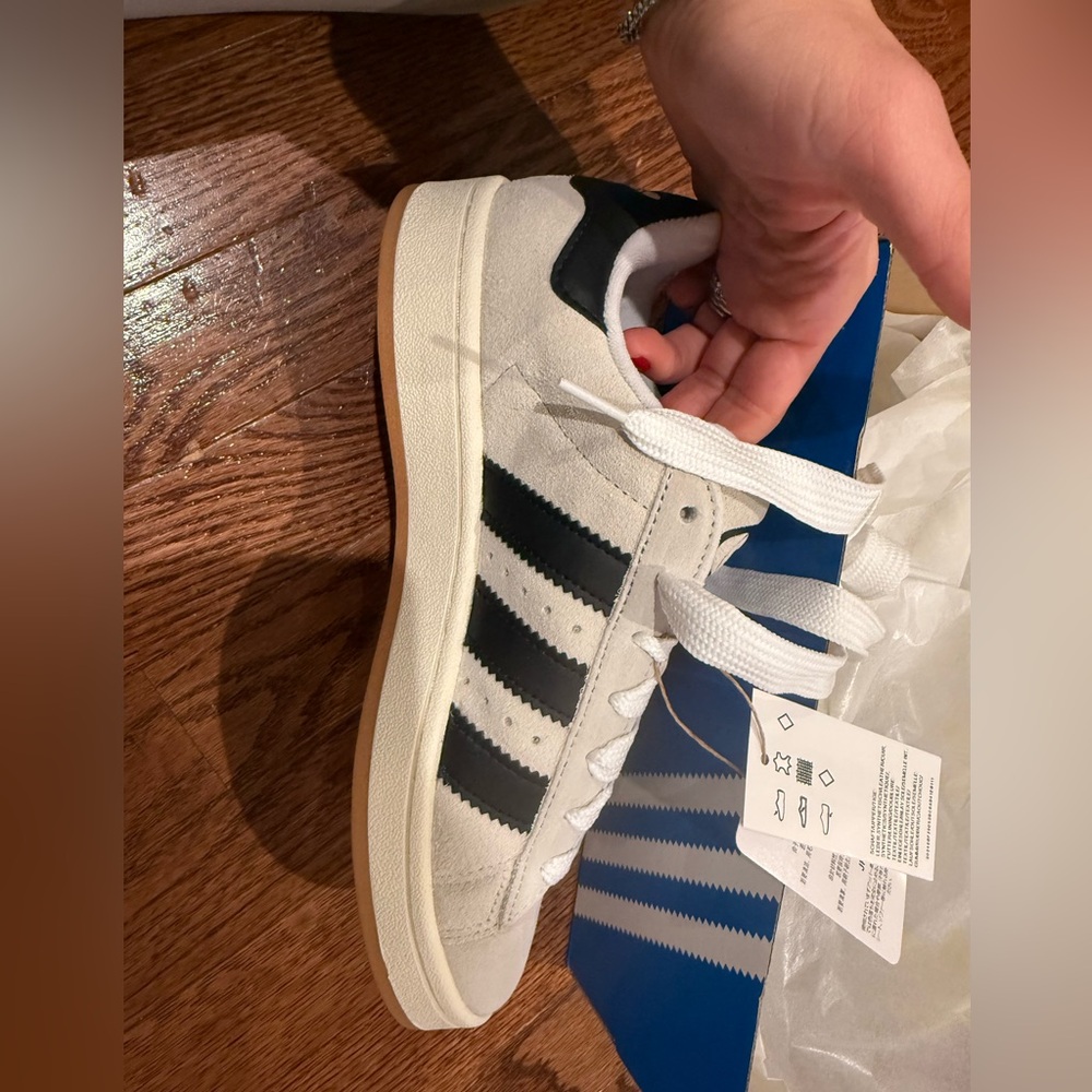 Adidas White and Black Sneakers NWT Campus 00s - Picture 8 of 14